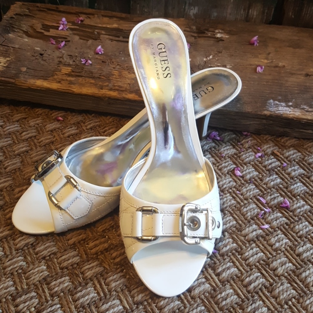 Guess brand. White sandal. Size 8.5.